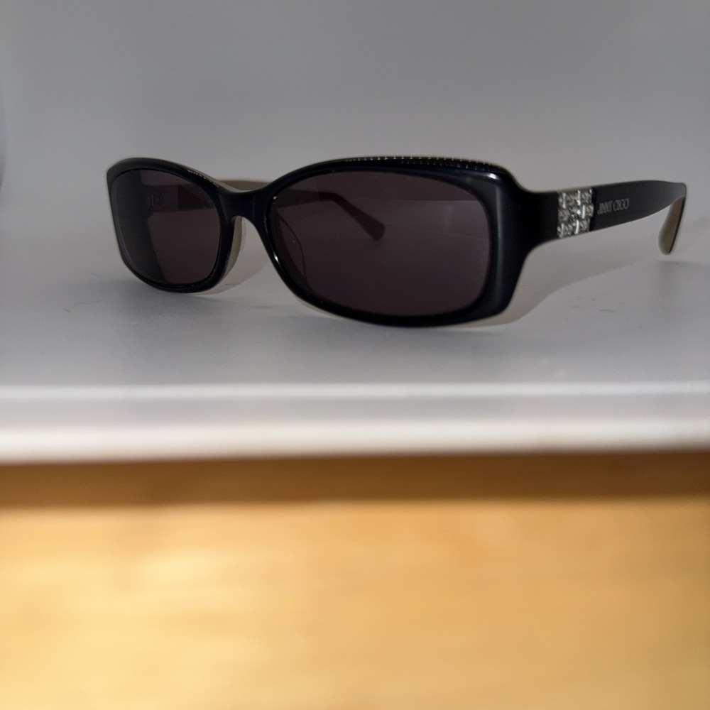 Jimmy Choo Eyeglasses Women Black  Leopard Crystal JC41 AXT 130 53-14-130